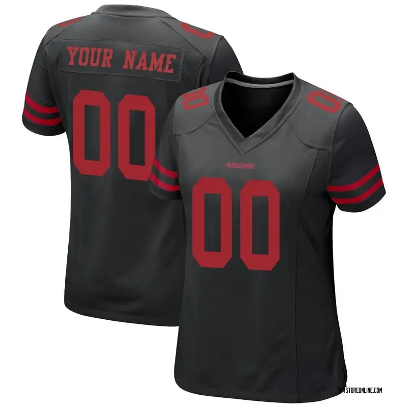 women's black and red 49ers jersey